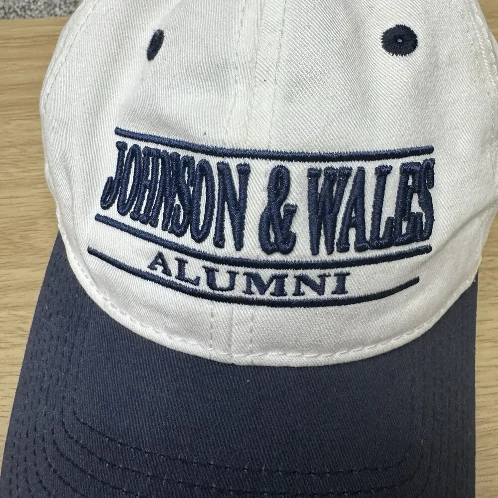 VTG 90s‎ Johnson & Wales University Hat Strap Back 3 Bar Adjustable Alumni New